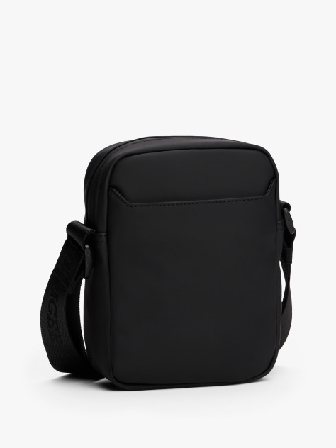 Negru Geanta Reporter Crossbody Cu Logo cu logo Si Textura  Barbati
