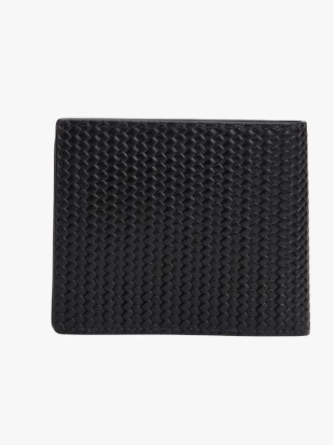 Negru Portofel TH Cu Clapa Si Textura  Barbati