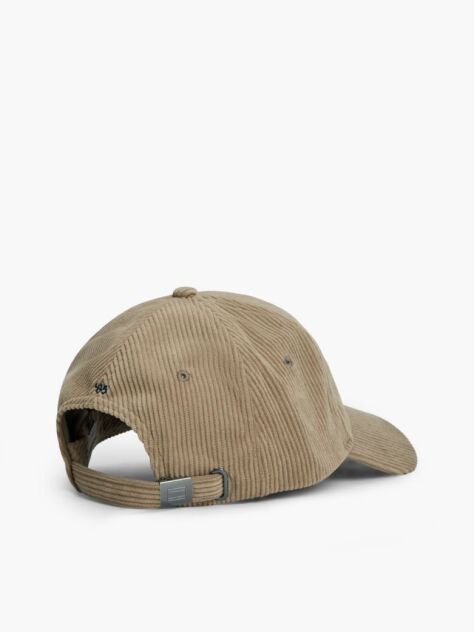 Beige Hilfiger Flag Corduroy Baseball Cap  Men
