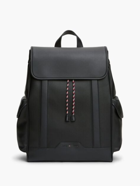 Negru Rucsac Cu Cordon Cu Dunga Global Si Logo  Barbati