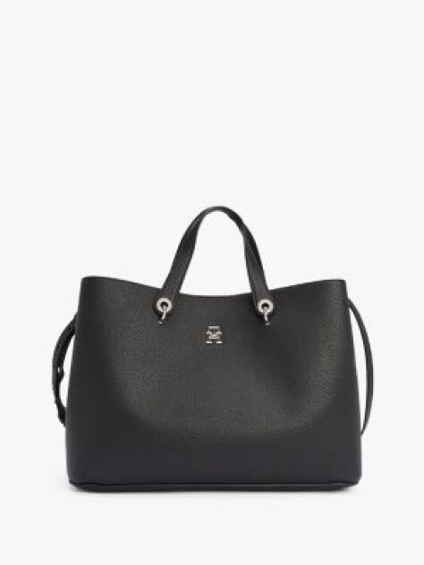 Negru Geanta Satchel Chic Monogram   Femei