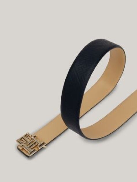 Multi Embossed Leather Reversible Belt  Women