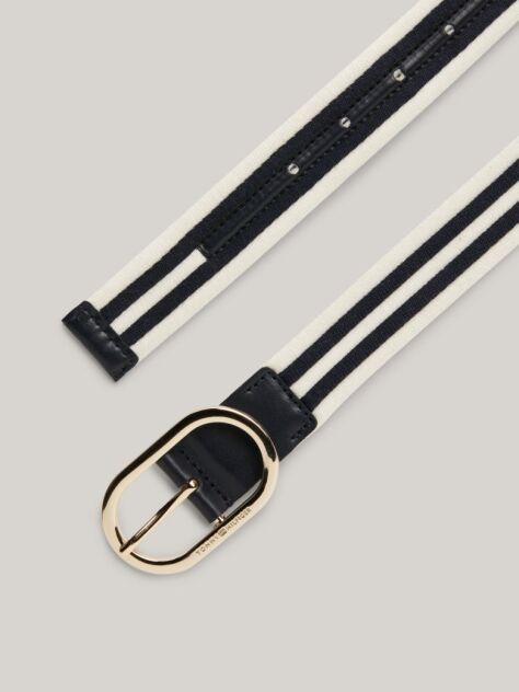Multi Chic Stripe Webbing Belt  Women