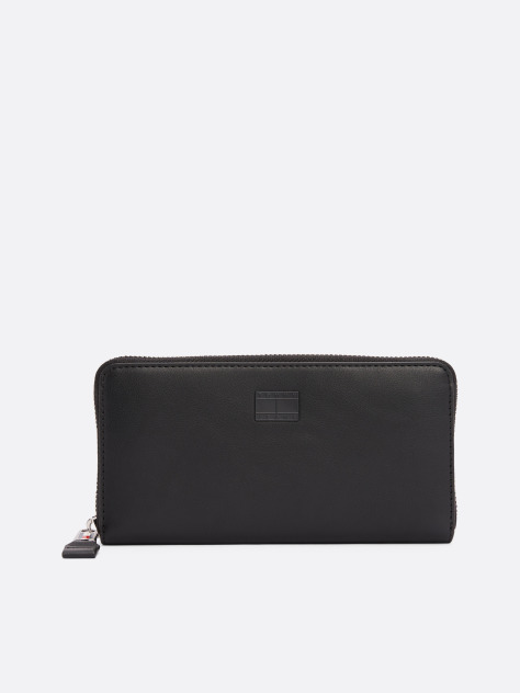 Black Essential Logo Zip-Around Wallet  Women
