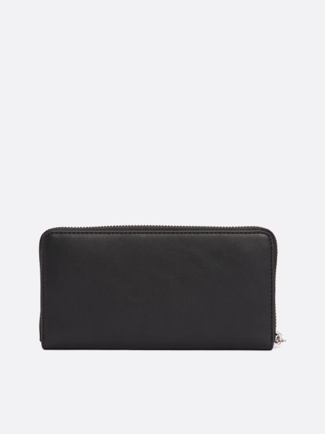 Black Essential Logo Zip-Around Wallet  Women