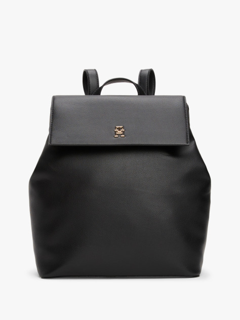 Black TH Monogram Plaque Backpack  Women
