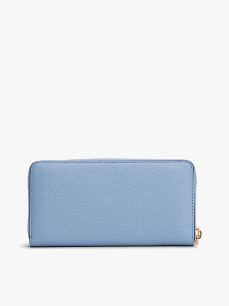 Blue TH Monogram Plaque Zip-Around Wallet  Women