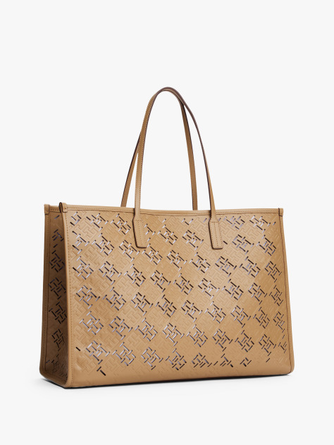 Khaki Geanta Tote City Cu Monograma TH  Femei