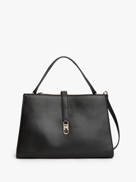 Negru Geanta TH Monogram Crossbody Satchel  Femei