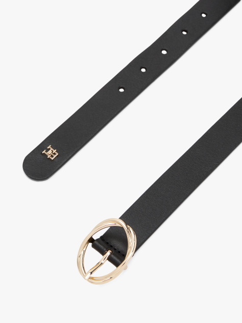 Negru Curea Din Piele Cu Catarama Chic Twist  Femei