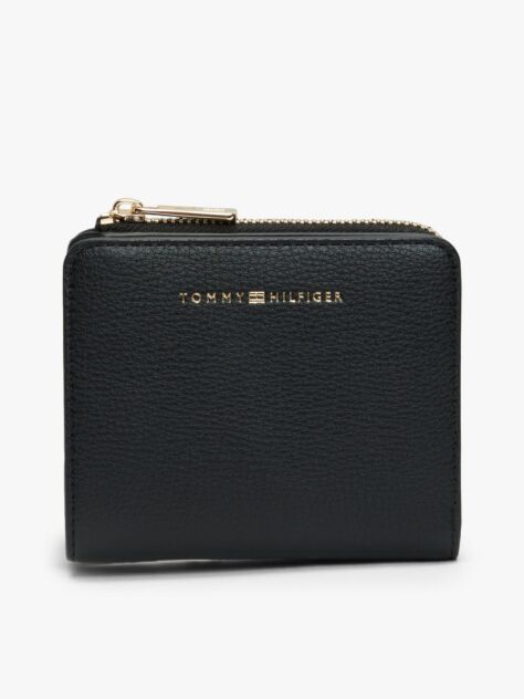 Black TH Flag Compact Zip-Around Wallet  Women