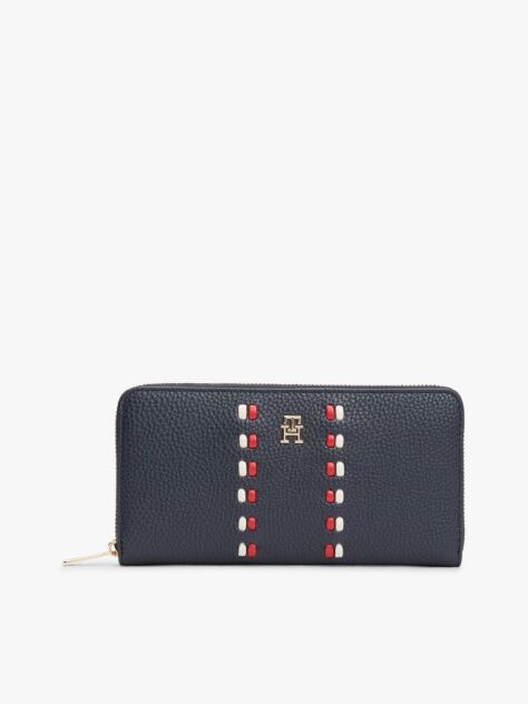 Blue Hilfiger Icon Signature Portofel Cu Fermoar   Femei