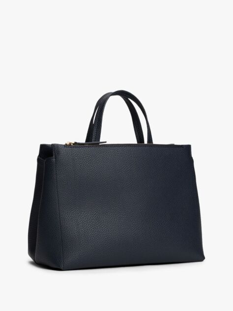 Blue Signature Tape Satchel  Women