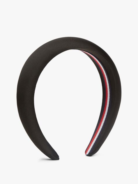 Negru Chic TH Monogram Banda Pentru Par Satin   Femei