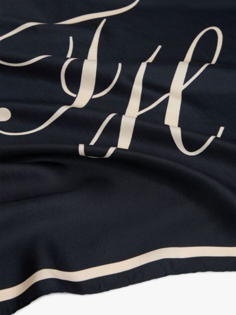 Blue Fular Din Matase Cu Logo  Femei