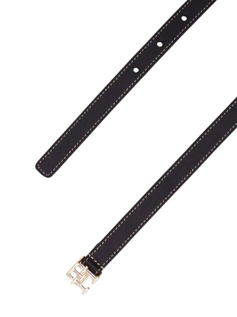 Negru Curea Din Piele Cu Catarama TH Monogram  Femei