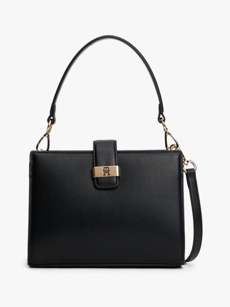 Black Heritage TH Monogram Plaque Satchel  Women