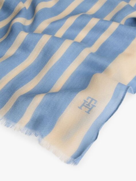 Blue Chic TH Monogram Rectangular Scarf  Women