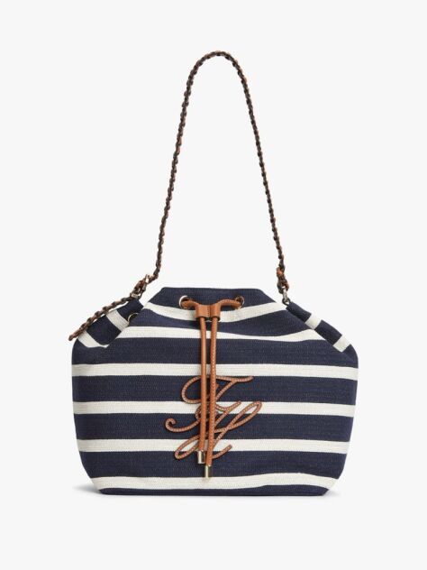 Multi Stripe Logo Adjustable Bucket Bag  Women