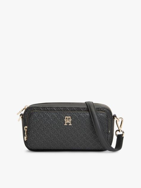 Negru Geanta Crossbody Camera Cu Monograma TH  Femei