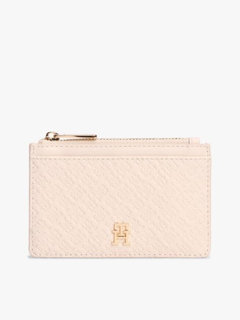 Bej Portcard Hilfiger Icon Cu Logo In Relief  Femei