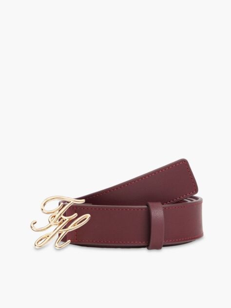 Rosu Curea Din Piele Cu Placa Si Logo  Femei