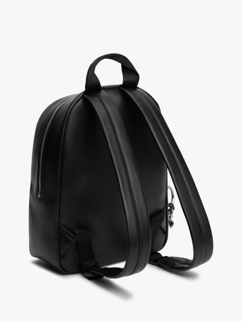 Negru Rucsac Cu Logo Si Charm  Femei