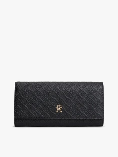 Negru Hilfiger Icon Portofel Cu Clapa  Femei