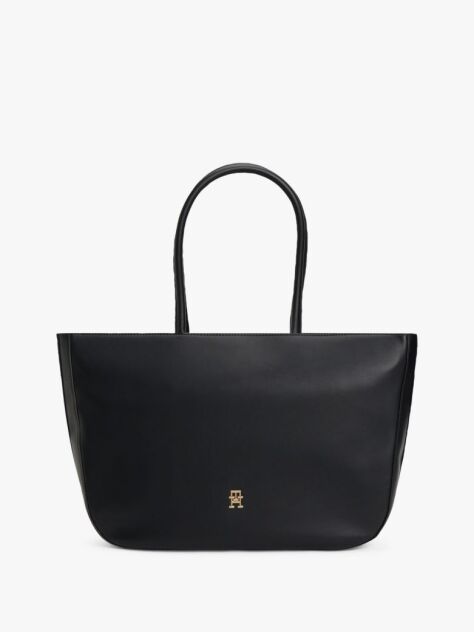 Negru Hilfiger Icon Geanta Tote Cu Logo Pe Banda  Femei