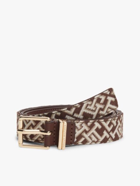 Multi Curea Jacquard Cu Catarama Patrata Si Doua Catarame  Femei