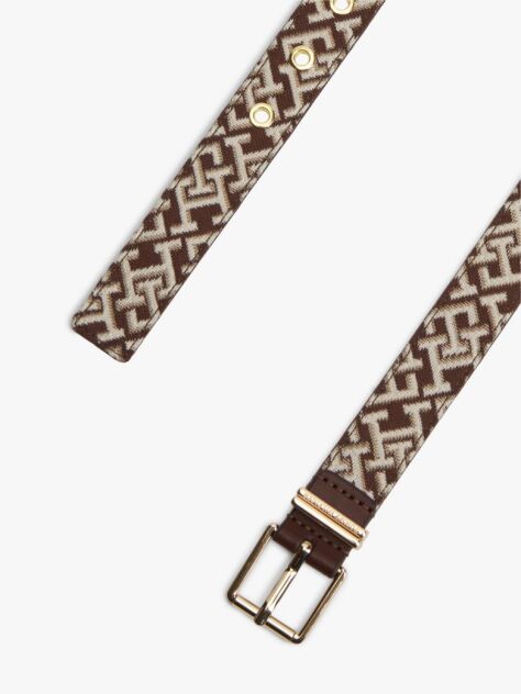 Multi Curea Jacquard Cu Catarama Patrata Si Doua Catarame  Femei