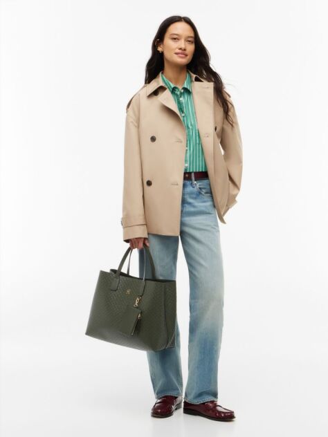 Verde Geanta Satchel Cu Imprimeu Hilfiger Icon Si Portofel Pentru Monede  Femei