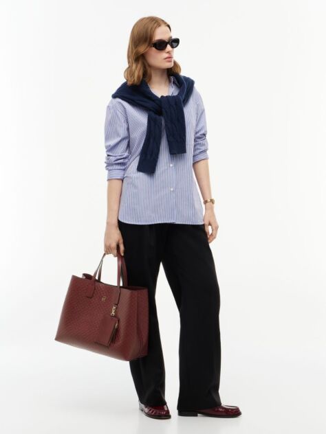 Rosu Geanta Satchel Cu Imprimeu Hilfiger Icon Si Portofel Pentru Monede  Femei
