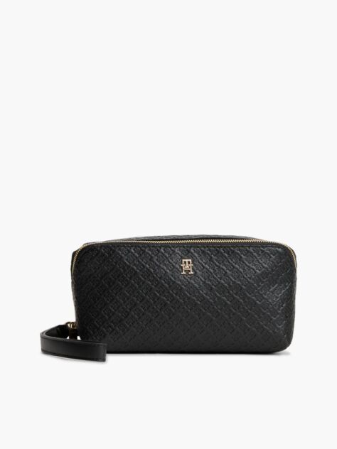 Negru Trusa De Toaleta Cu Imprimeu Hilfiger Icon   Femei
