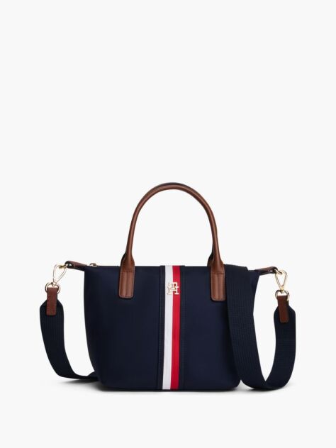 Blue Geanta Crossbody Tote Cu Dunga Global  Femei