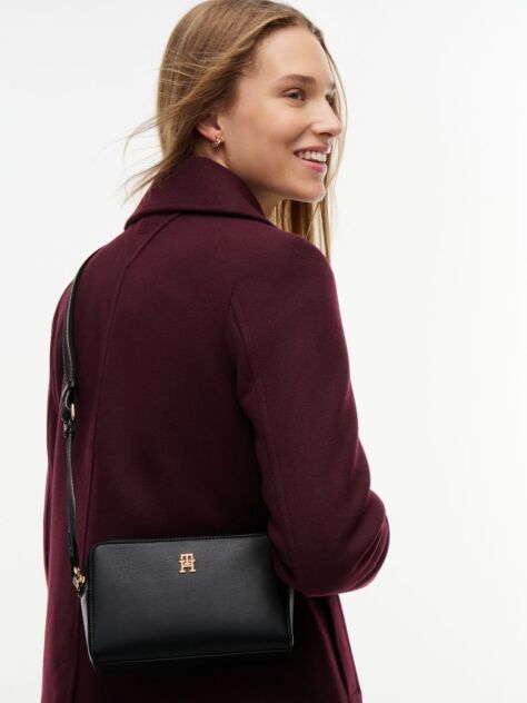 Negru Geanta Crossbody Camera Cu Logo Repetat Pe Bareta  Femei
