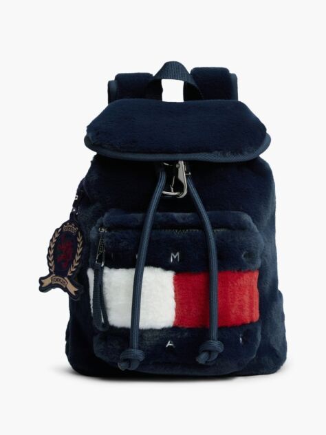 Blue Rucsac Din Blana Artificiala Cu Logo  Femei