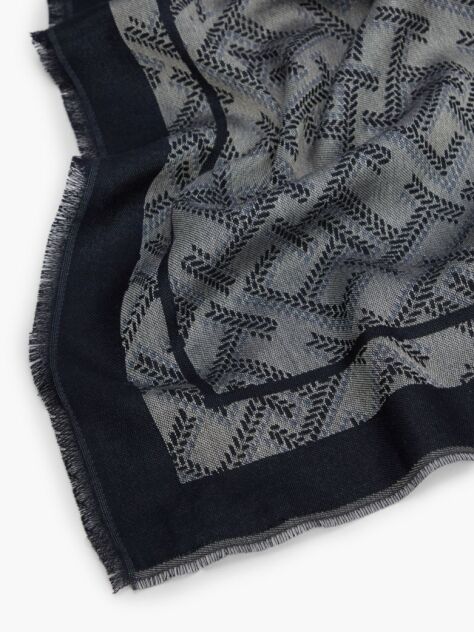 Blue TH Monogram Jacquard Scarf  Women