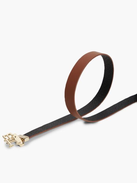 Multi Reversible TH Monogram Buckle Leather Belt  Women