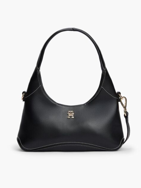 Negru TH Geanta Hobo Crossbody Cu Monograma TH  Femei