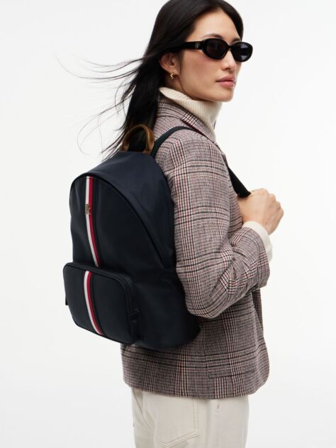 Blue Rucsac Dome Popette Cu Dunga Global  Femei