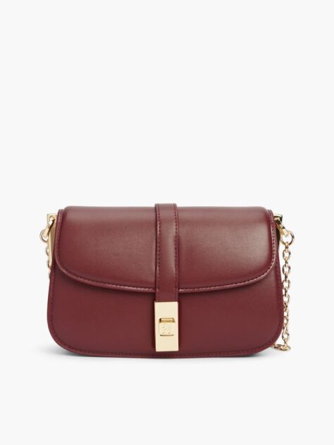 Rosu Geanta Crossbody Cu Monograma TH Si Lant  Femei