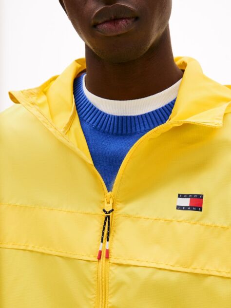 Galben Jacheta Windbreaker Usoara Cu Fermoar Chicago  Barbati