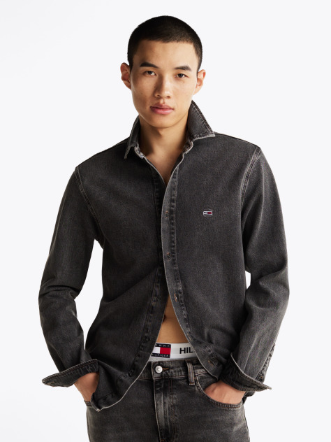 Denim Hanorac Regular Fit Din Denim Decolorat  Barbati