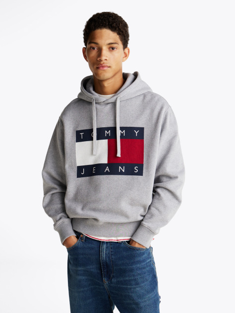 Grey Mélange Relaxed Hoody  Men
