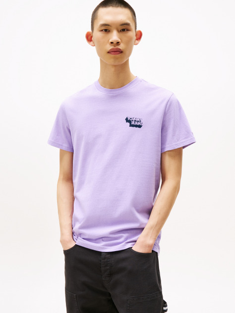 Mov Tricou Slim Cu Logo  Barbati
