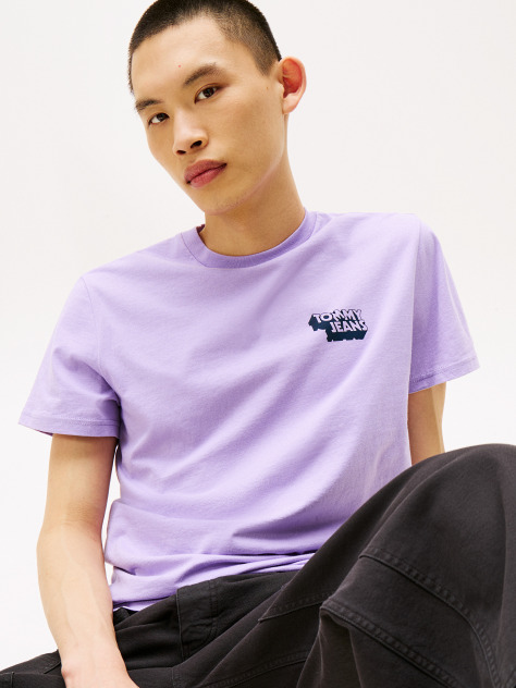 Mov Tricou Slim Cu Logo  Barbati
