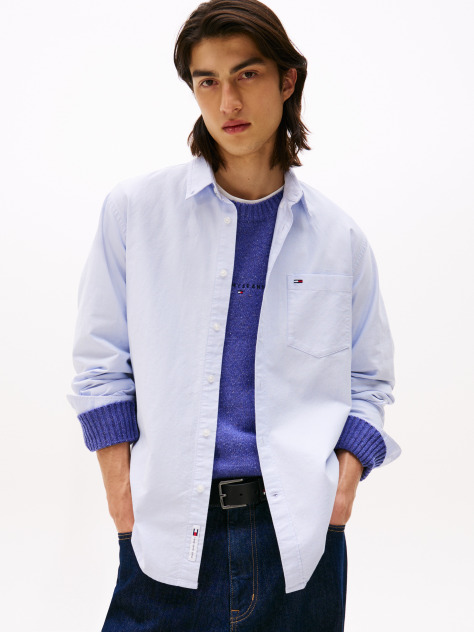 Blue Relaxed Fit Oxford Shirt  Men