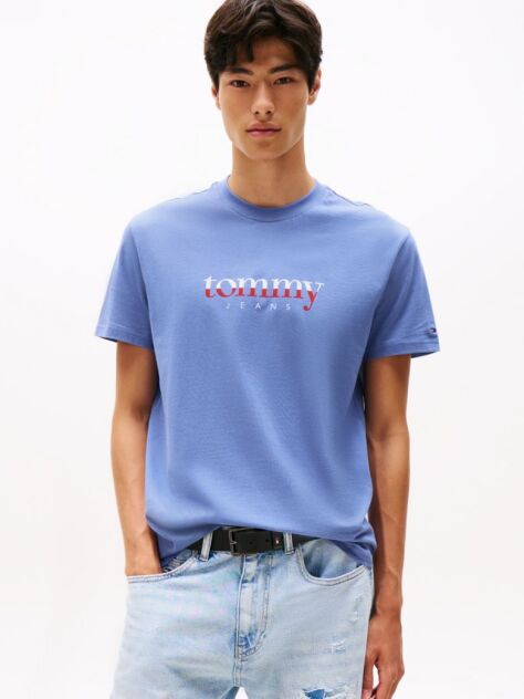 Blue Logo Jersey Crew Neck T-Shirt  Men