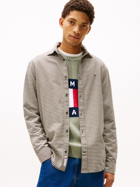 Multi Regular Oxford Check Shirt  Men